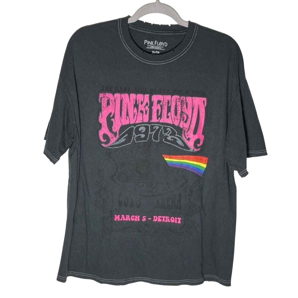 Pink‎ Floyd Black Band Graphic Detroit Tee Shirt New oversized size XL women's